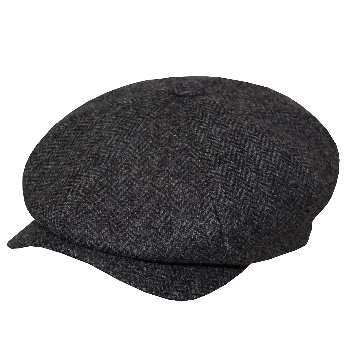 Jonathan Richard Grey Herringbone Motor Driver Cap