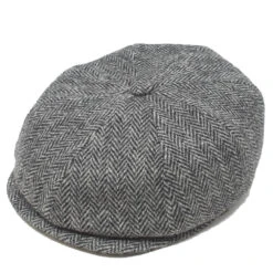 Alfonso D'Este Shelby Wool Newsboy Cap