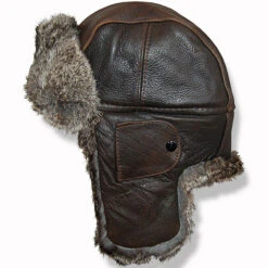 Crown Cap Vintage Leather Aviator Hat