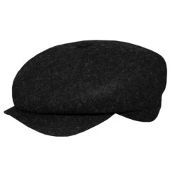 Jonathan Richard Black Tweed Motor Driver Cap