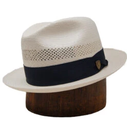 Dobbs Vented Centerdent Shantung Fedora Hat