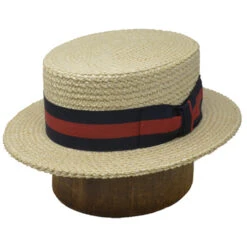 DelMonico Italian Boater Straw Hat By Capas