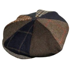 Hanna Patchwork Tweed Eight-Piece Cap