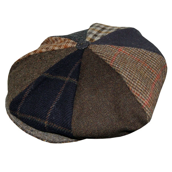 Hanna Patchwork Tweed Eight-Piece Cap