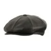 DelMonico Lambskin Leather Newsboy Cap
