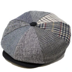 DelMonico 8/4 Patchwork Wool Newsboy Cap By Capas