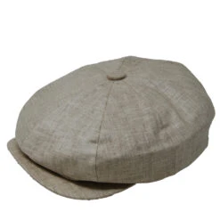 DelMonico Gatsby Linen Newsboy Cap By Capas