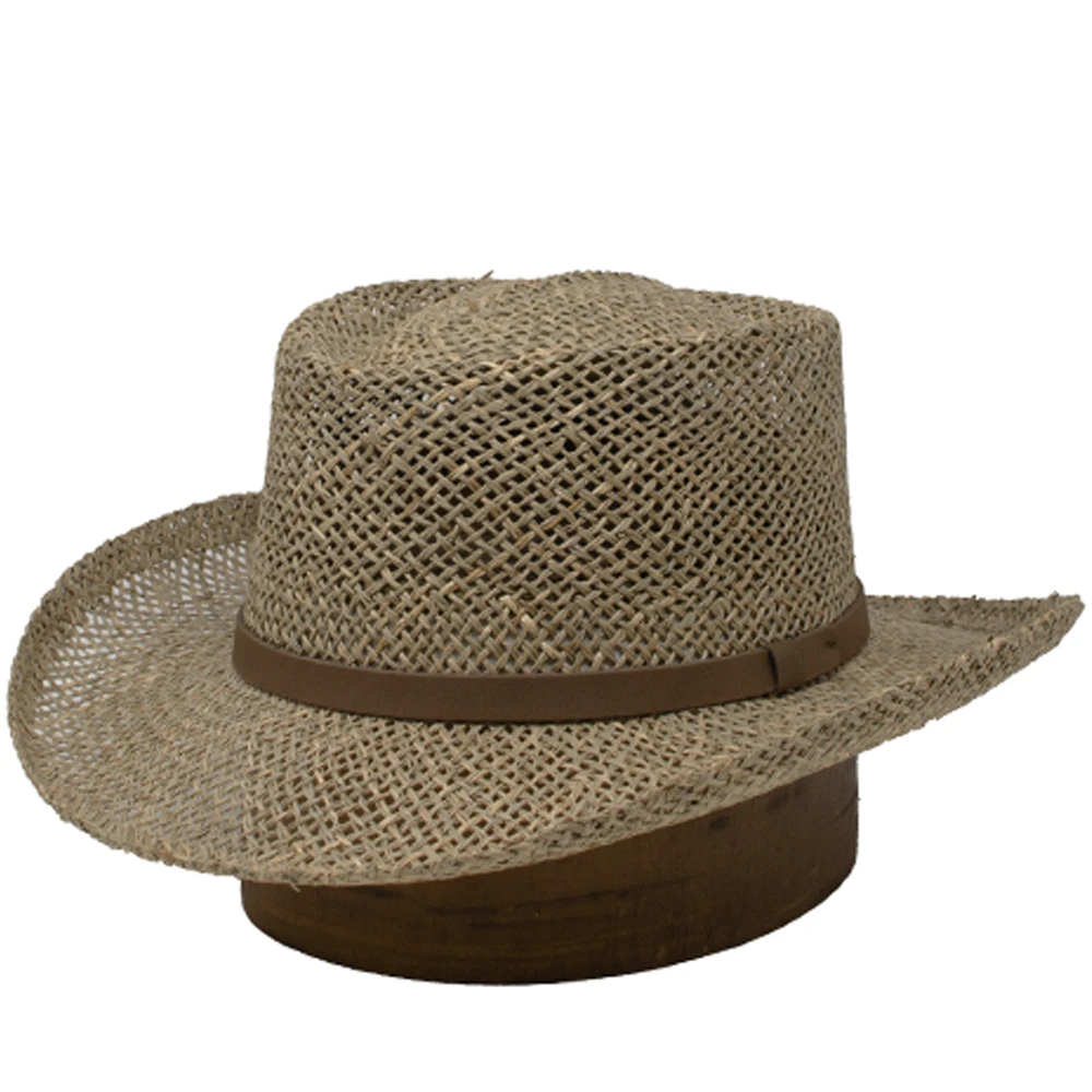 DelMonico Gambler Seagrass Fedora By Capas